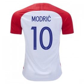 Camisolas de Futebol Croácia Luka Modric 10 Equipamento Principal Copa do Mundo 2018 Manga Curta