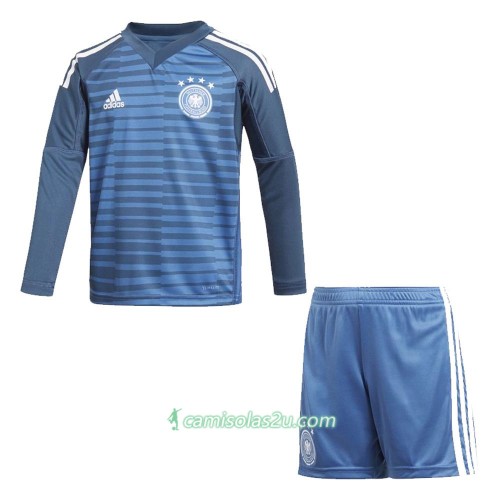 Camisolas de Futebol Alemanha Guarda Redes Criança Equipamento Principal Copa do Mundo 2018 Manga Comprida