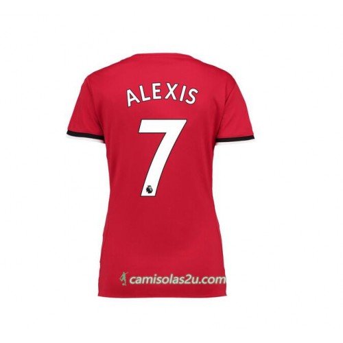 Camisolas de Futebol Manchester United Alexis Sanchez 7 Mulher Equipamento Alternativa 2017/18 Manga Curta