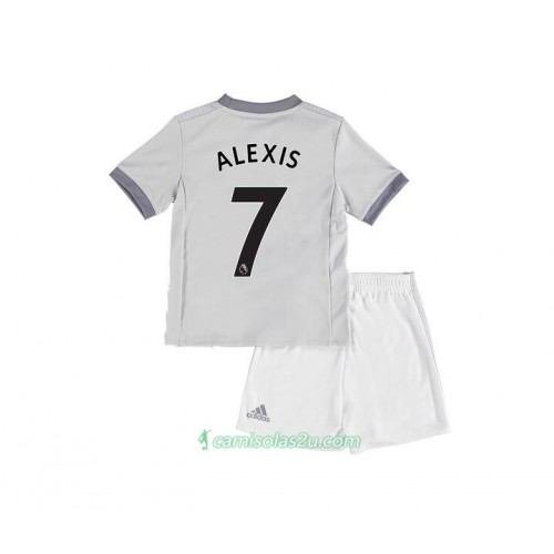 Camisolas de Futebol Manchester United Alexis Sanchez 7 Criança Equipamento 3ª 2017/18 Manga Curta