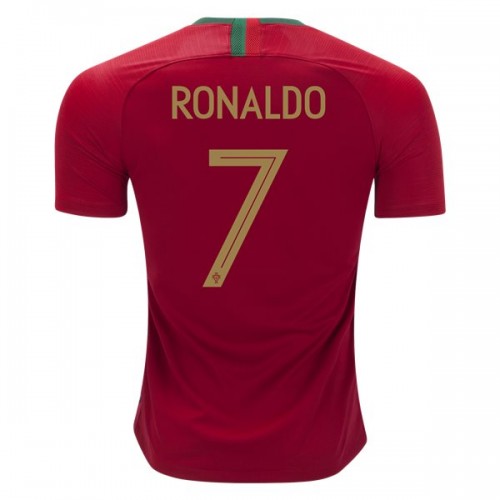Camisolas de Futebol Portugal Cristiano Ronaldo 7 Equipamento Principal Copa do Mundo 2018 Manga Curta