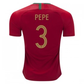 Camisolas de Futebol Portugal Pepe 3 Equipamento Principal Copa do Mundo 2018 Manga Curta
