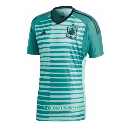 Camisolas de Futebol Espanha Guarda Redes Equipamento Principal Copa do Mundo 2018 Manga Curta