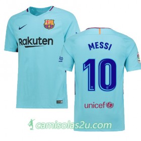 Camisolas de Futebol Barcelona MESSI Equipamento Alternativa 2017/18 Manga Curta