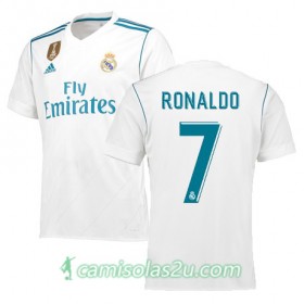 Camisolas de Futebol Real Madrid RONALDO Equipamento Principal 2017/18 Manga Curta