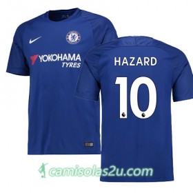 Camisolas de Futebol Chelsea HAZARD Equipamento Principal 2017/18 Manga Curta