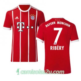 Camisolas de Futebol Bayern München RIBERY Equipamento Principal 2017/18 Manga Curta