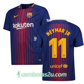 Camisolas de Futebol Barcelona NEYMAR JR Equipamento Principal 2017/18 Manga Curta