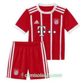 Camisolas de Futebol Bayern München Criança Equipamento Principal 2017/18 Manga Curta