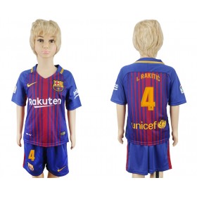 Camisolas de Futebol FC Barcelona Ivan Rakitic 4 Criança Equipamento Principal 2017/18 Manga Curta