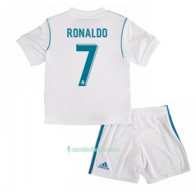 Camisolas de Futebol Real Madrid Cristiano Ronaldo 7 Criança Equipamento Principal 2017/18 Manga Curta