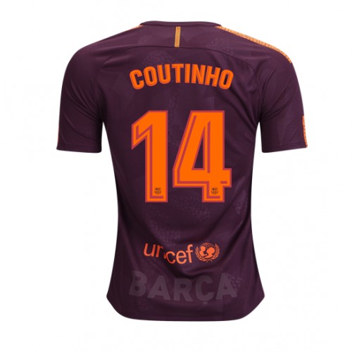 Camisolas de Futebol FC Barcelona Philippe Coutinho 14 Equipamento 3ª 2017/18 Manga Curta Camisolas de Futebol FC Barcelona Philippe Coutinho 14 Equipamento 3ª 2017/18 Manga Curta