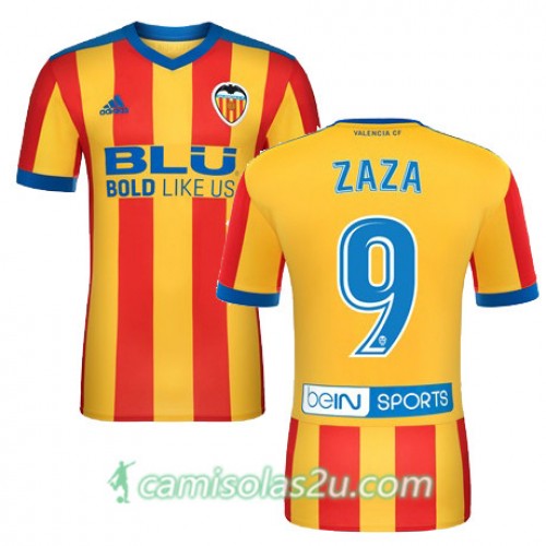Camisolas de Futebol Valencia ZAZA Equipamento Alternativa 2017/18 Manga Curta Camisolas de Futebol Valencia ZAZA Equipamento Alternativa 2017/18 Manga Curta