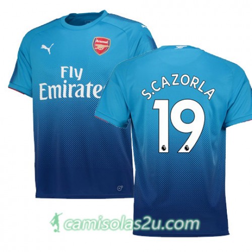 Camisolas de Futebol Arsenal S CAZORLA Equipamento Alternativa 2017/18 Manga Curta Camisolas de Futebol Arsenal S CAZORLA Equipamento Alternativa 2017/18 Manga Curta