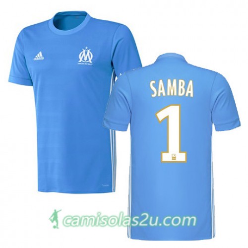 Camisolas de Futebol Olympique de Marseille BRICE SAMBA Equipamento Alternativa 2017/18 Manga Curta Camisolas de Futebol Olympique de Marseille BRICE SAMBA Equipamento Alternativa 2017/18 Manga Curta