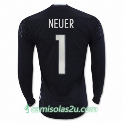 Camisolas de Futebol Alemanha MANUEL NEUER Equipamento Principal Euro 2016 Manga Comprida Camisolas de Futebol Alemanha MANUEL NEUER Equipamento Principal Euro 2016 Manga Comprida