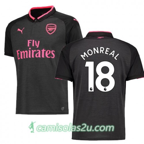 Camisolas de Futebol Arsenal MONREAL Equipamento 3ª 2017/18 Manga Curta Camisolas de Futebol Arsenal MONREAL Equipamento 3ª 2017/18 Manga Curta