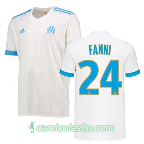 Camisolas de Futebol Olympique de Marseille ROD FANNI Equipamento Principal 2017/18 Manga Curta Camisolas de Futebol Olympique de Marseille ROD FANNI Equipamento Principal 2017/18 Manga Curta