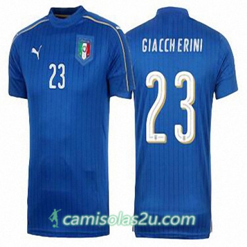 Camisolas de Futebol Itália EMANUELE GIACCHERINI Equipamento Principal Euro 2016 Camisolas de Futebol Itália EMANUELE GIACCHERINI Equipamento Principal Euro 2016