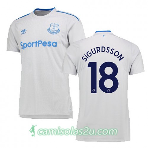 Camisolas de Futebol Everton SIGURDSSON Equipamento Alternativa 2017/18 Manga Curta Camisolas de Futebol Everton SIGURDSSON Equipamento Alternativa 2017/18 Manga Curta