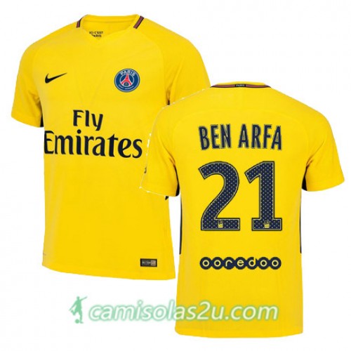 Camisolas de Futebol Paris Saint-Germain HATEM BEN ARFA Equipamento Alternativa 2017/18 Manga Curta Camisolas de Futebol Paris Saint-Germain HATEM BEN ARFA Equipamento Alternativa 2017/18 Manga Curta