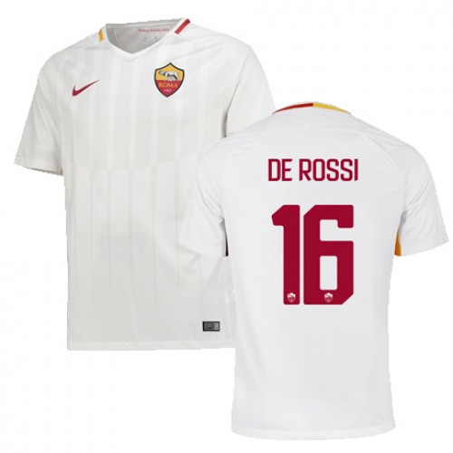 Camisolas de Futebol AS Roma DE ROSSI Equipamento Alternativa 2017/18 Manga Curta Camisolas de Futebol AS Roma DE ROSSI Equipamento Alternativa 2017/18 Manga Curta