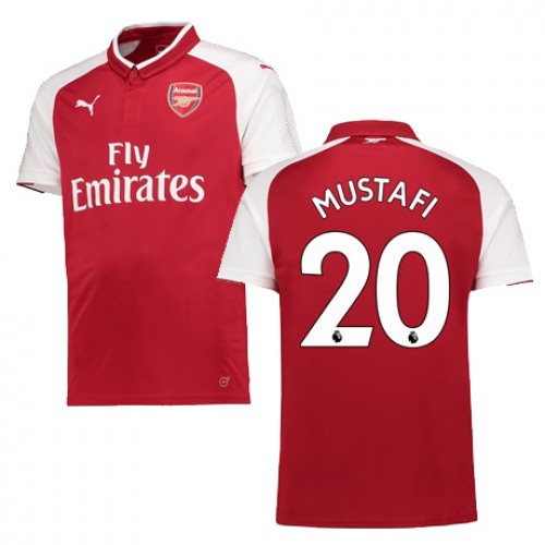 Camisolas de Futebol Arsenal MUSTAFI Equipamento Principal 2017/18 Manga Curta Camisolas de Futebol Arsenal MUSTAFI Equipamento Principal 2017/18 Manga Curta