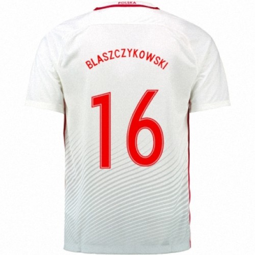 Camisolas de Futebol Polônia JAKUB BLASZCZYKOWSKI Equipamento Principal Euro 2016 Camisolas de Futebol Polônia JAKUB BLASZCZYKOWSKI Equipamento Principal Euro 2016