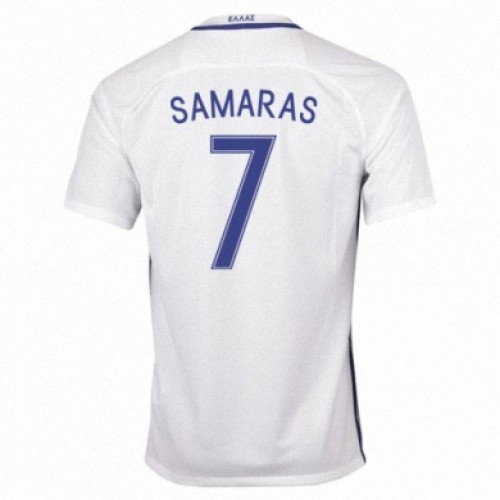 Camisolas de Futebol Grécia GIORGOS SAMARAS Equipamento Principal 2016/17 Manga Curta Camisolas de Futebol Grécia GIORGOS SAMARAS Equipamento Principal 2016/17 Manga Curta
