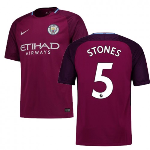 Camisolas de Futebol Manchester City STONES Equipamento Alternativa 2017/18 Manga Curta Camisolas de Futebol Manchester City STONES Equipamento Alternativa 2017/18 Manga Curta