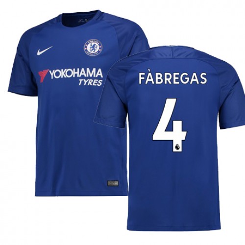 Camisolas de Futebol Chelsea FABREGAS Equipamento Principal 2017/18 Manga Curta Camisolas de Futebol Chelsea FABREGAS Equipamento Principal 2017/18 Manga Curta