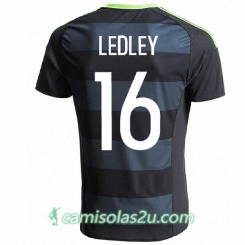 Camisolas de Futebol País de Gales JOE LEDLEY Equipamento Alternativa Euro 2016 Camisolas de Futebol País de Gales JOE LEDLEY Equipamento Alternativa Euro 2016