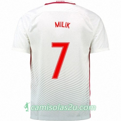 Camisolas de Futebol Polônia ARKADIUSZ MILIK Equipamento Principal Euro 2016 Camisolas de Futebol Polônia ARKADIUSZ MILIK Equipamento Principal Euro 2016