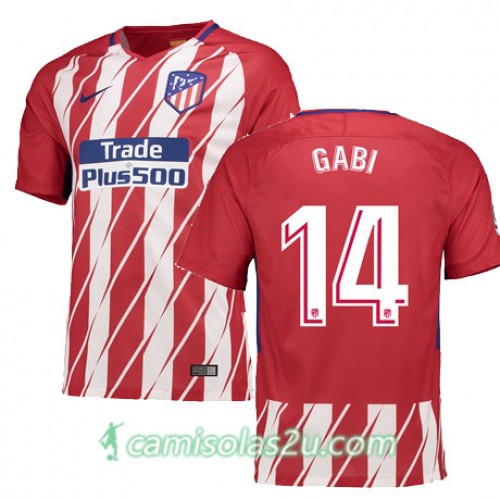 Camisolas de Futebol Atlético Madrid GABI Equipamento Principal 2017/18 Manga Curta Camisolas de Futebol Atlético Madrid GABI Equipamento Principal 2017/18 Manga Curta