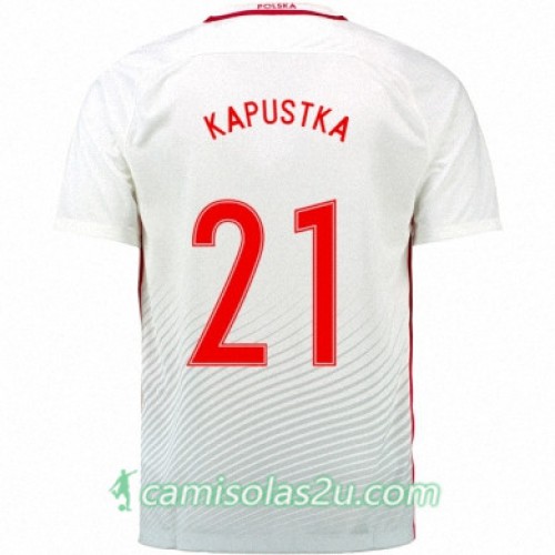 Camisolas de Futebol Polônia BARTOSZ KAPUSTKA Equipamento Principal Euro 2016 Camisolas de Futebol Polônia BARTOSZ KAPUSTKA Equipamento Principal Euro 2016