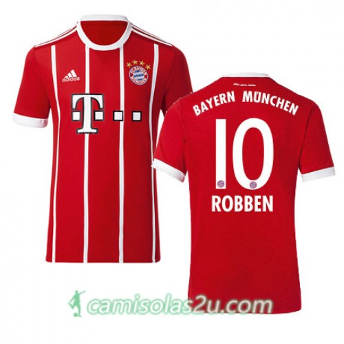 Camisolas de Futebol Bayern München ROBBEN Equipamento Principal 2017/18 Manga Curta Camisolas de Futebol Bayern München ROBBEN Equipamento Principal 2017/18 Manga Curta