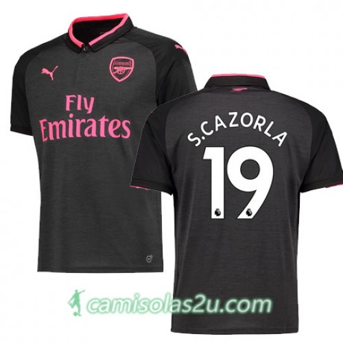 Camisolas de Futebol Arsenal S CAZORLA Equipamento 3ª 2017/18 Manga Curta Camisolas de Futebol Arsenal S CAZORLA Equipamento 3ª 2017/18 Manga Curta
