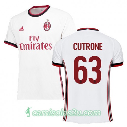 Camisolas de Futebol AC Milan CUTRONE Equipamento Alternativa 2017/18 Manga Curta Camisolas de Futebol AC Milan CUTRONE Equipamento Alternativa 2017/18 Manga Curta