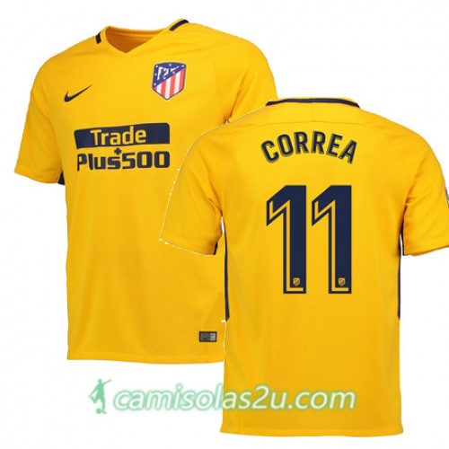 Camisolas de Futebol Atlético Madrid CORREA Equipamento Alternativa 2017/18 Manga Curta Camisolas de Futebol Atlético Madrid CORREA Equipamento Alternativa 2017/18 Manga Curta