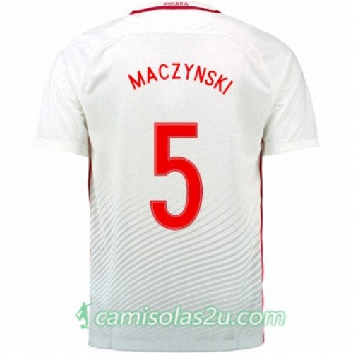 Camisolas de Futebol Polônia KRZYSZTOF MACZYNSKI Equipamento Principal Euro 2016 Camisolas de Futebol Polônia KRZYSZTOF MACZYNSKI Equipamento Principal Euro 2016