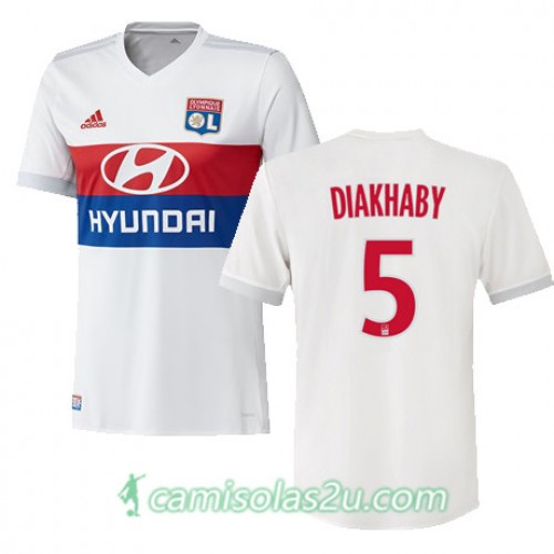 Camisolas de Futebol Olympique Lyonnais MOUCTAR DIAKHABY Equipamento Principal 2017/18 Manga Curta Camisolas de Futebol Olympique Lyonnais MOUCTAR DIAKHABY Equipamento Principal 2017/18 Manga Curta