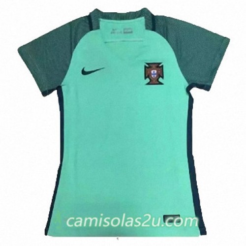 Camisolas de Futebol Portugal Mulher Equipamento Alternativa Euro 2016 Camisolas de Futebol Portugal Mulher Equipamento Alternativa Euro 2016