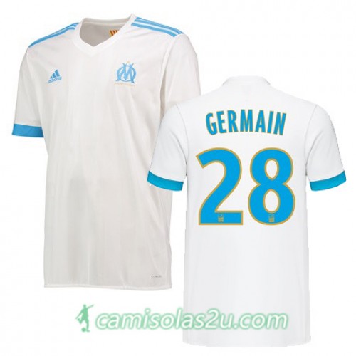 Camisolas de Futebol Olympique de Marseille GERMAIN Equipamento Principal 2017/18 Manga Curta Camisolas de Futebol Olympique de Marseille GERMAIN Equipamento Principal 2017/18 Manga Curta