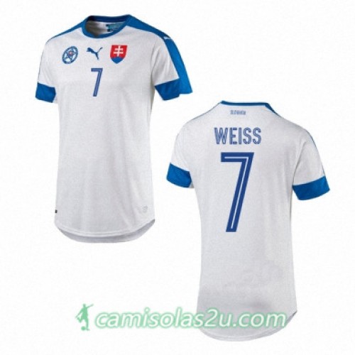 Camisolas de Futebol Eslováquia VLADIMIR WEISS Equipamento Principal Euro 2016 Camisolas de Futebol Eslováquia VLADIMIR WEISS Equipamento Principal Euro 2016