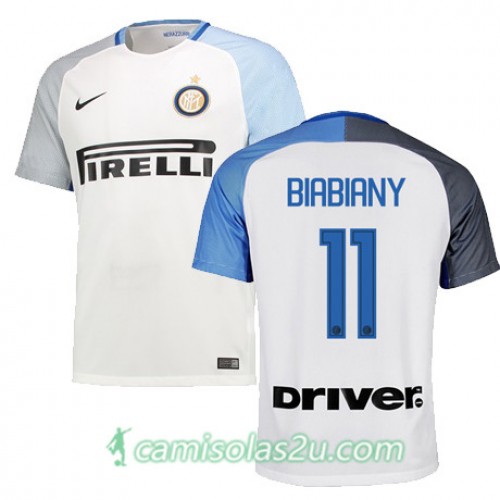 Camisolas de Futebol Inter de Milão BIABIANY Equipamento Alternativa 2017/18 Manga Curta Camisolas de Futebol Inter de Milão BIABIANY Equipamento Alternativa 2017/18 Manga Curta