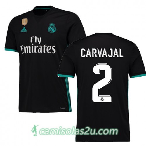 Camisolas de Futebol Real Madrid CARVAJAL Equipamento Alternativa 2017/18 Manga Curta Camisolas de Futebol Real Madrid CARVAJAL Equipamento Alternativa 2017/18 Manga Curta