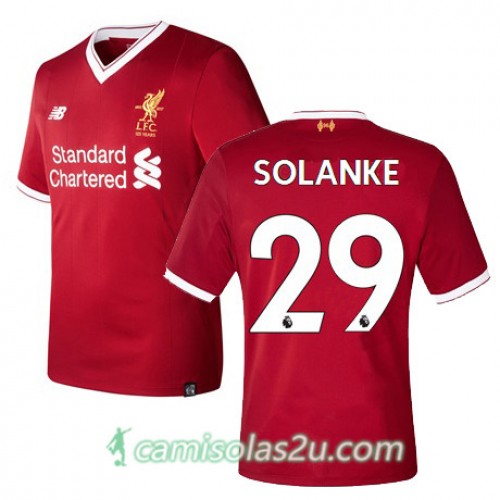 Camisolas de Futebol Liverpool SOLANKE Equipamento Principal 2017/18 Manga Curta Camisolas de Futebol Liverpool SOLANKE Equipamento Principal 2017/18 Manga Curta
