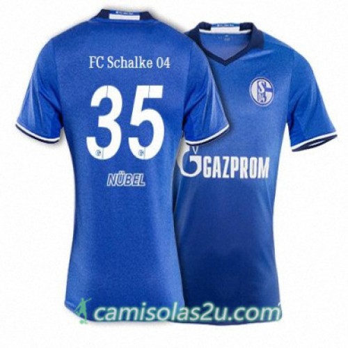Camisolas de Futebol Schalke NUBEL Equipamento Principal 2017/18 Manga Curta Camisolas de Futebol Schalke NUBEL Equipamento Principal 2017/18 Manga Curta