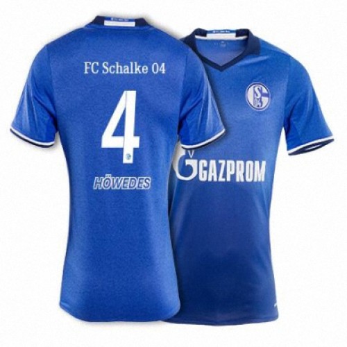 Camisolas de Futebol Schalke HOWEDES Equipamento Principal 2017/18 Manga Curta Camisolas de Futebol Schalke HOWEDES Equipamento Principal 2017/18 Manga Curta