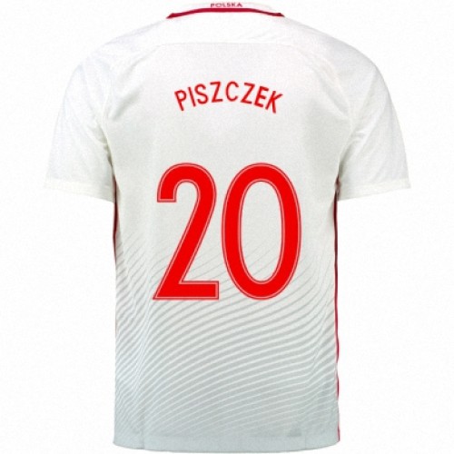 Camisolas de Futebol Polônia LUKASZ PISZCZEK Equipamento Principal Euro 2016 Camisolas de Futebol Polônia LUKASZ PISZCZEK Equipamento Principal Euro 2016